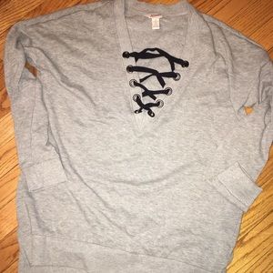 Arizona lace up sweater!